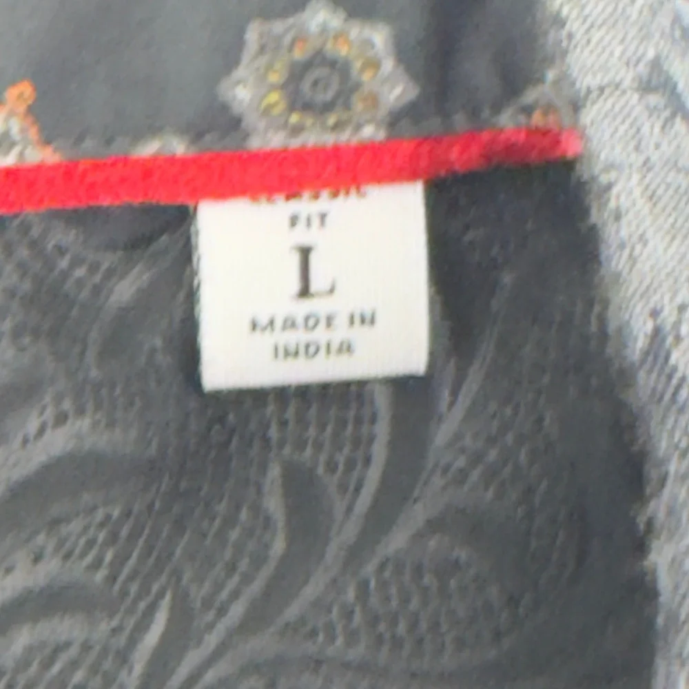 Robert Graham Men's Long Sleeve Button Down Shirt Gray Rose Classic Fit L‎ - Picture 5 of 7